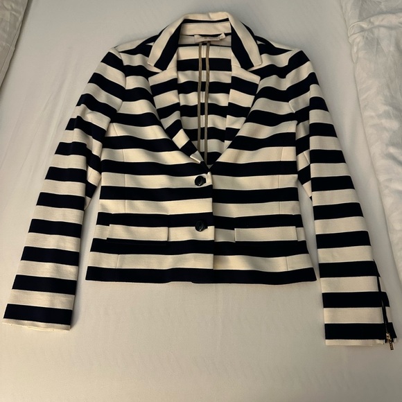 Tory Burch Navy And White Blazer - Picture 2 of 9